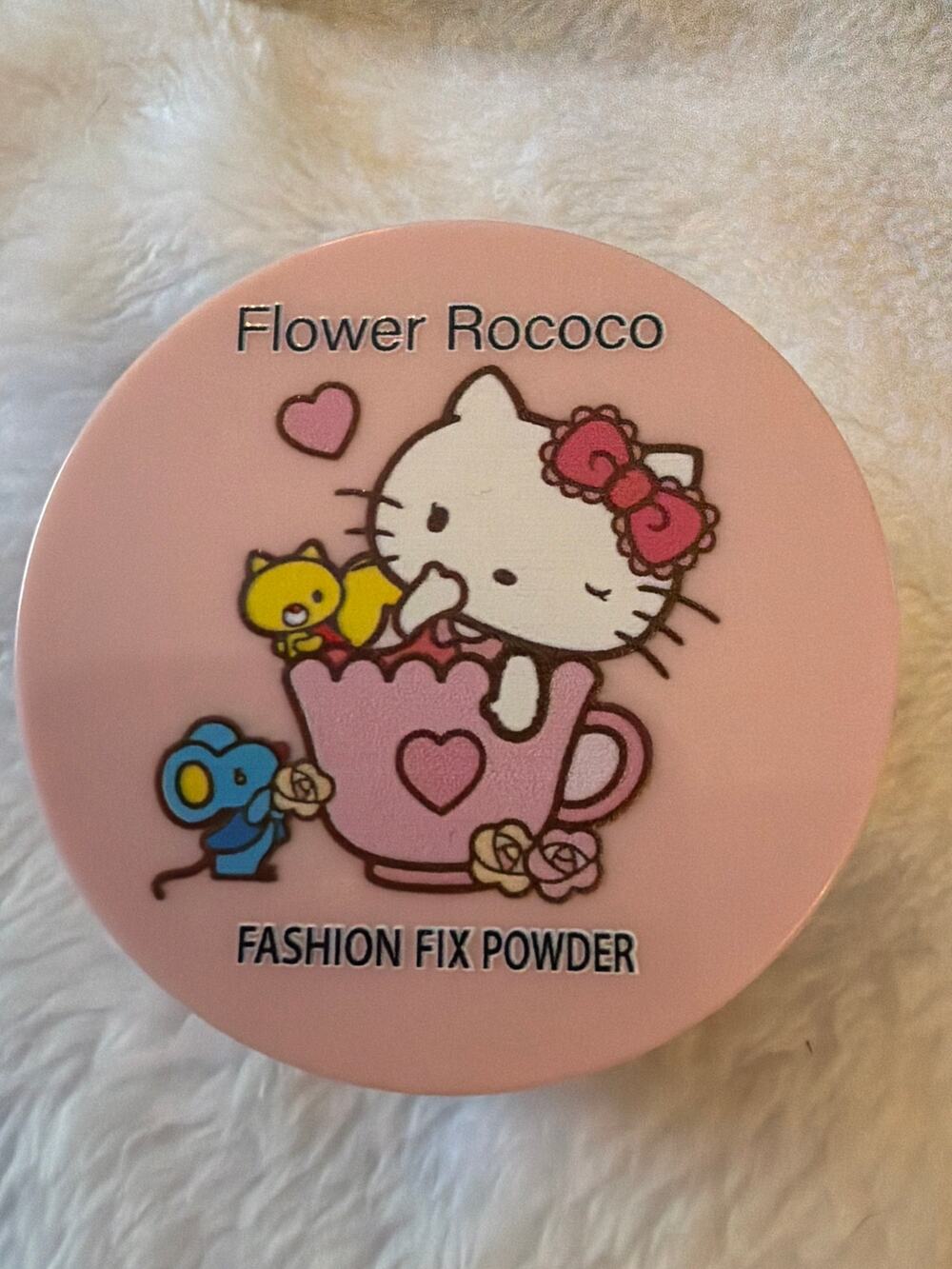 Flower Rococo Hello Kitty Fashion Powder Loose Setting Powder Kawaii Pink Makeup